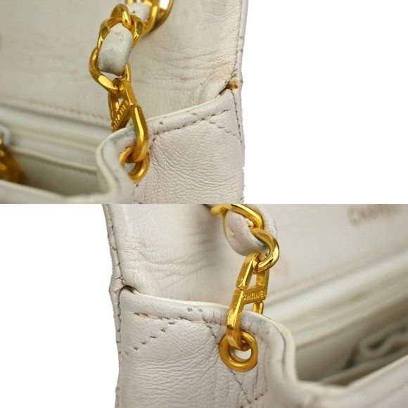 CHANEL CC Logo Matelasse 23 Chain Shoulder Bag Leather WE GHW Vintage - Picture 11 of 16